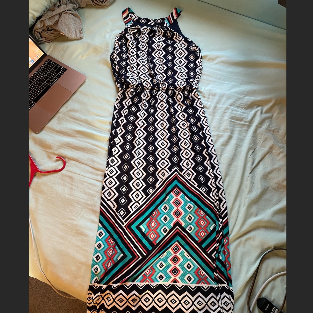 Long Maxi Aztec Dress